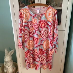 Stella Parker sz L swim dress cover up euc floral